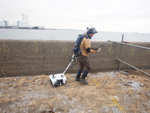 地中探査（電磁波レーダによる空洞調査）